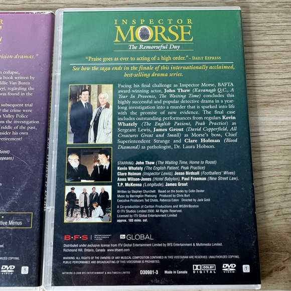 John‎ Thaw as Inspector Morse DVD PBS A&E Bundle Lot of 3 - Picture 4 of 10